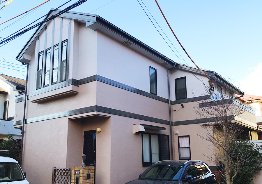 松戸市六高台 T様邸　モルタル外壁塗装／スレート瓦屋根塗装